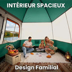 Tente de Camping Familiale 4 à 6 Places – 2 Chambres & 180 cm - vue 7