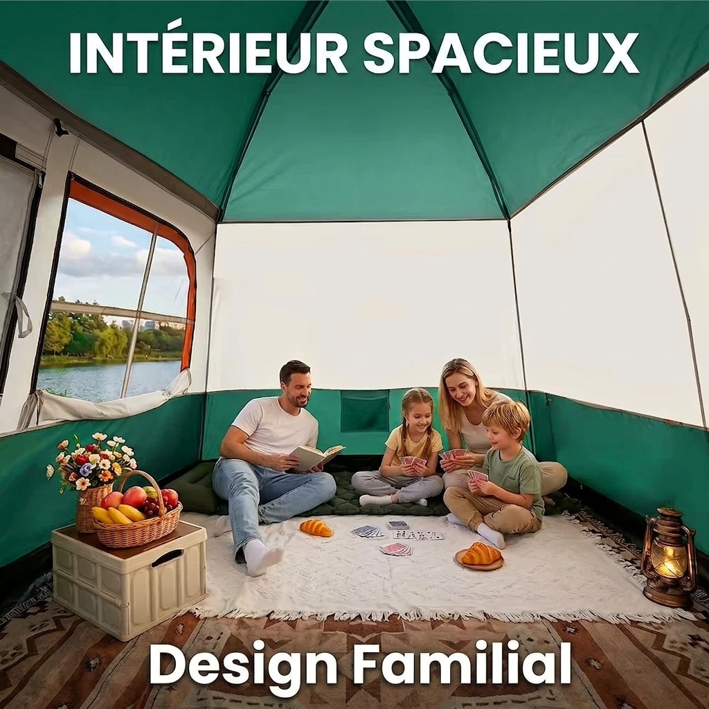 Tente de Camping Familiale 4 à 6 Places – 2 Chambres & 180 cm - vue 7