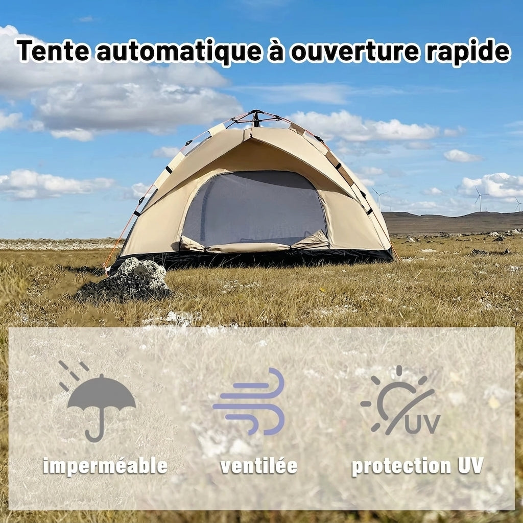 Tente de Randonnée 3 à 4 Places – Ouverture Automatique 4 Saisons - vue 5