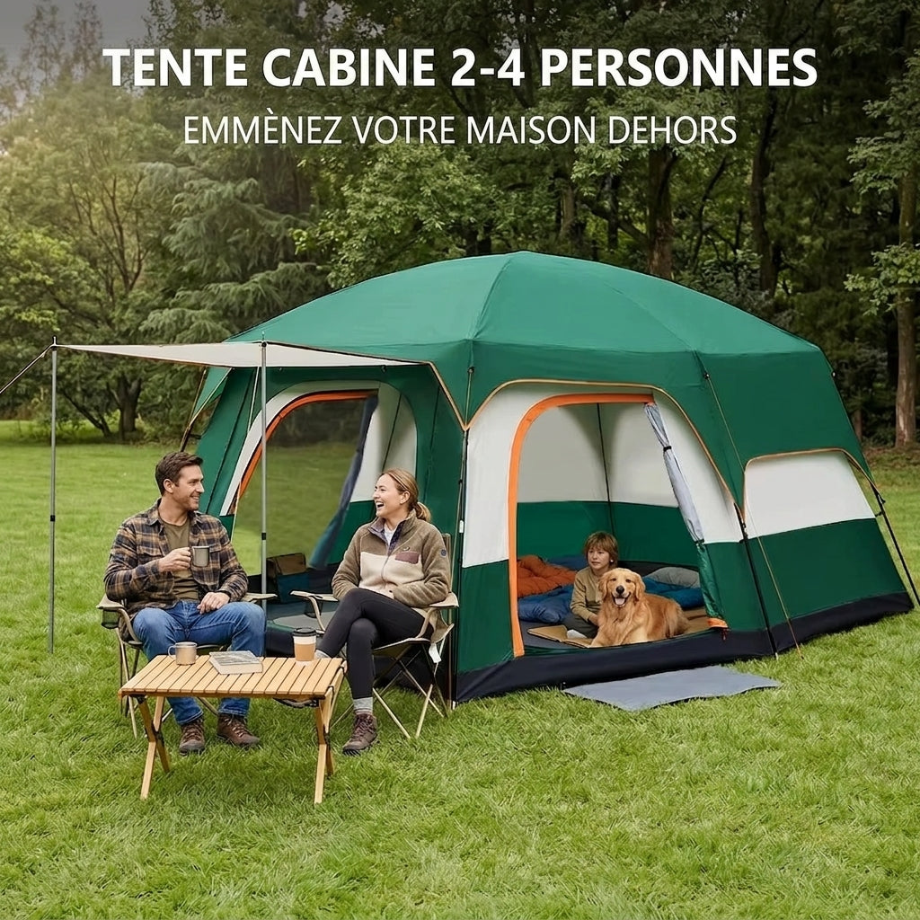 Tente de Camping Familiale – 3 Portes & Vestibule de Rangement - vue 3