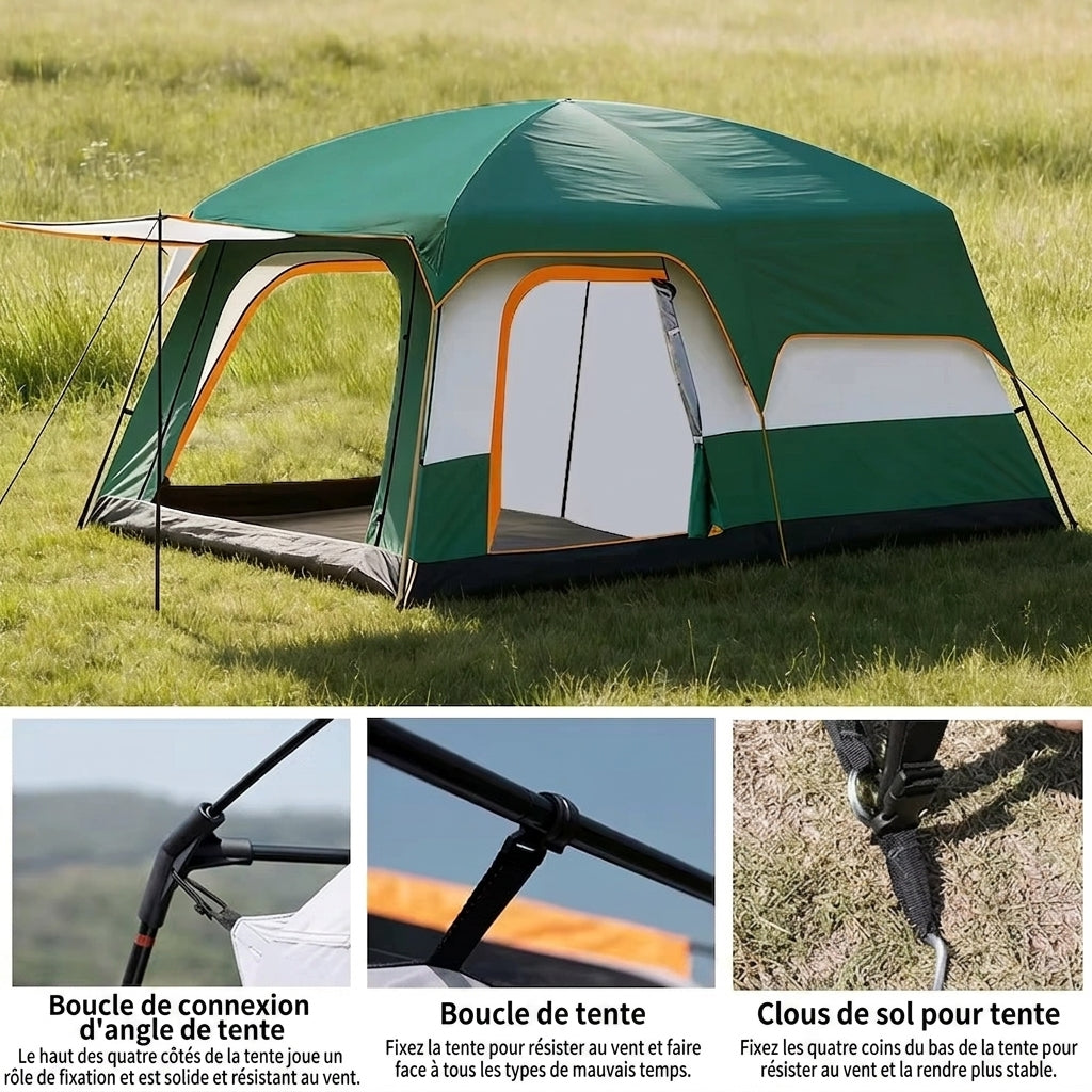 Tente de Camping Familiale – 3 Portes & Vestibule de Rangement - vue 4