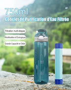 Gourde Filtrante Randonnée 750 ml – Ultrafiltration & Charbon Actif - vue 5