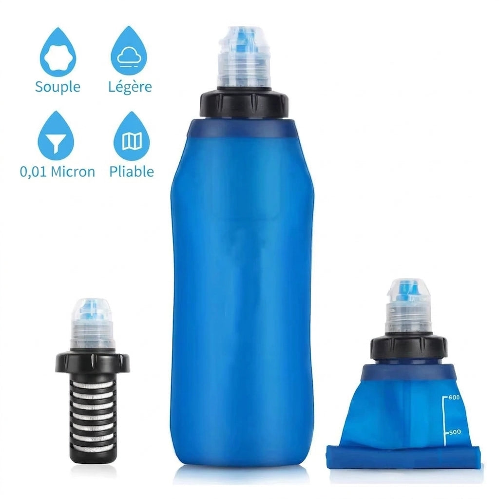 Gourde Filtrante Souple 600 ml – 0,01 Micron & 2 000 Litres - vue 2