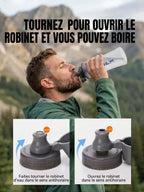 Gourde Filtrante Pliable 1 L – 82 g & Filtre 0,1 Micron - vue 7