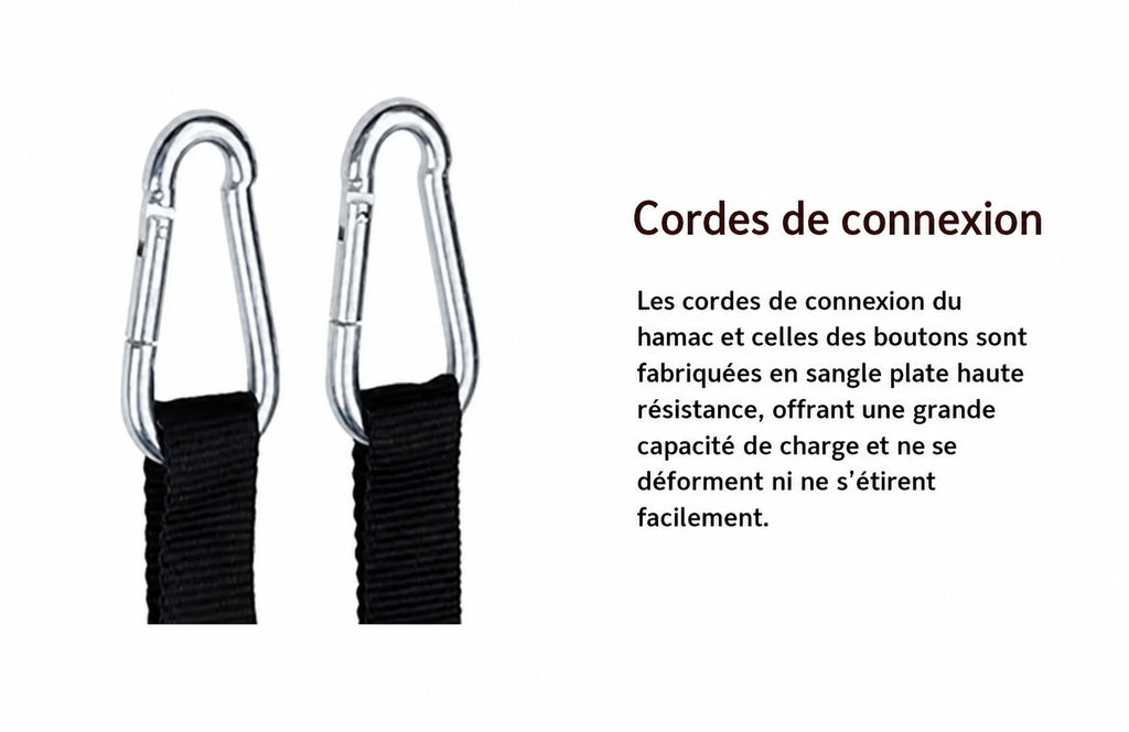 Hamac de Randonnée avec Moustiquaire – 260 × 140 cm & 200 kg - vue 8