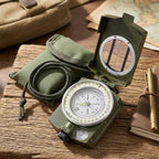 Boussole de Randonnée Militaire – Métal, Visée & Pochette - vue 4
