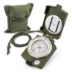 Boussole de Randonnée Militaire – Métal, Visée & Pochette - vue 1