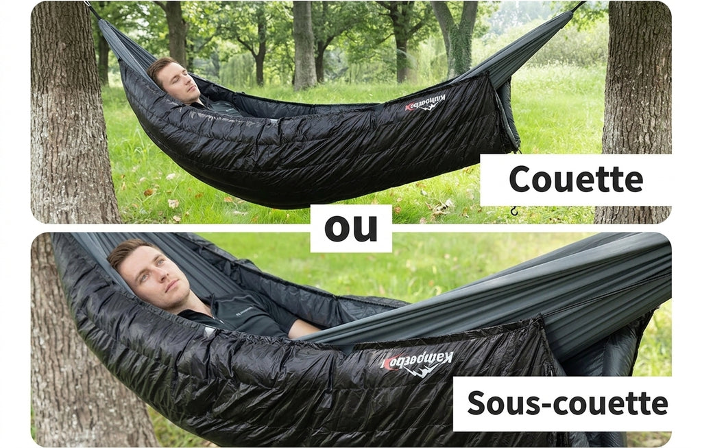 Sous-Couverture pour Hamac – Duvet de Canard & Nylon Ripstop - vue 8