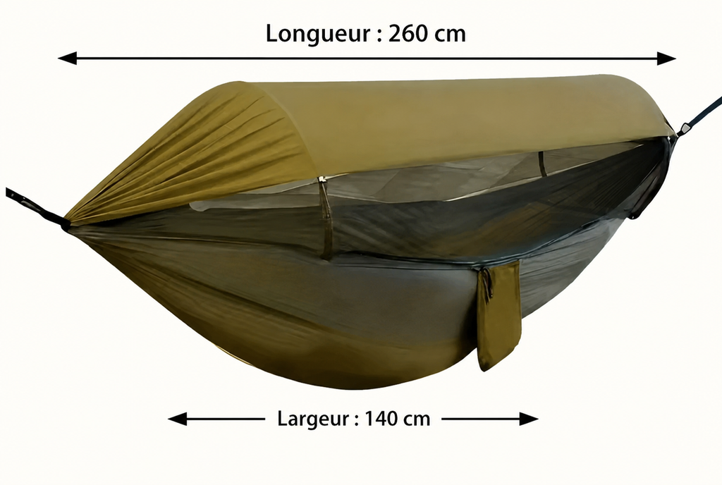 Hamac pour Randonnée 2 Places – Moustiquaire & Pare-Soleil - vue 4