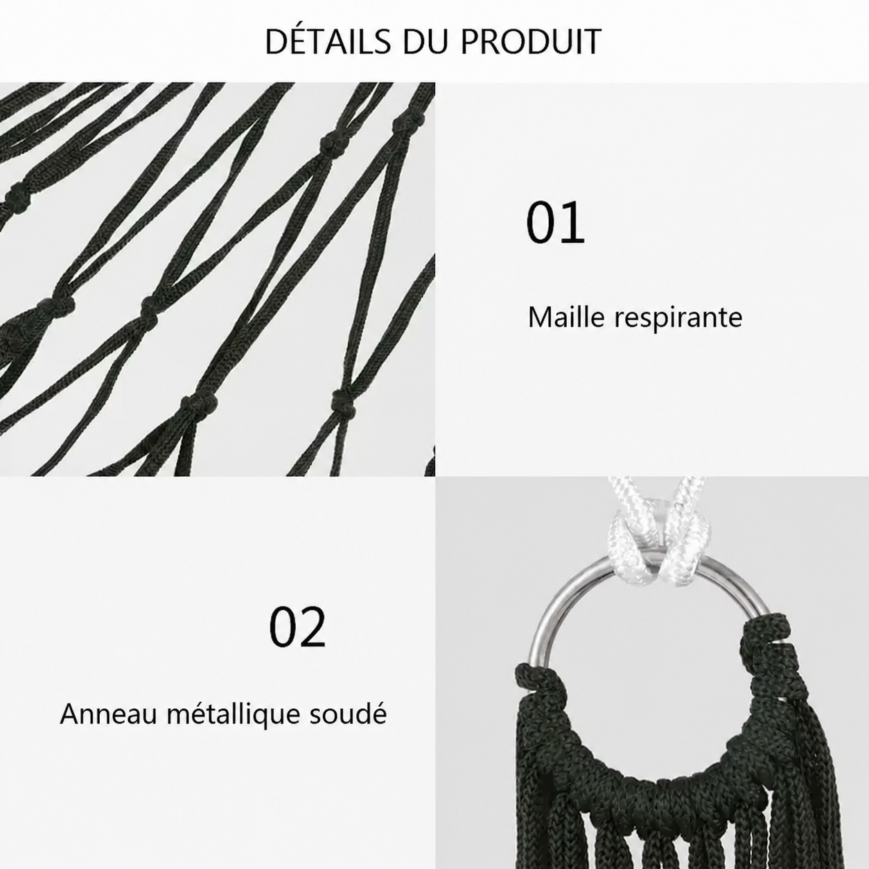 Hamac de Randonnée Compact 240 cm – Moustiquaire Intégrée - vue 5