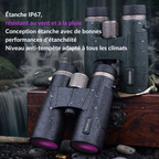 Jumelles 12x42 Lentilles ED & BAK4 – Image HD Longue Distance - vue 2