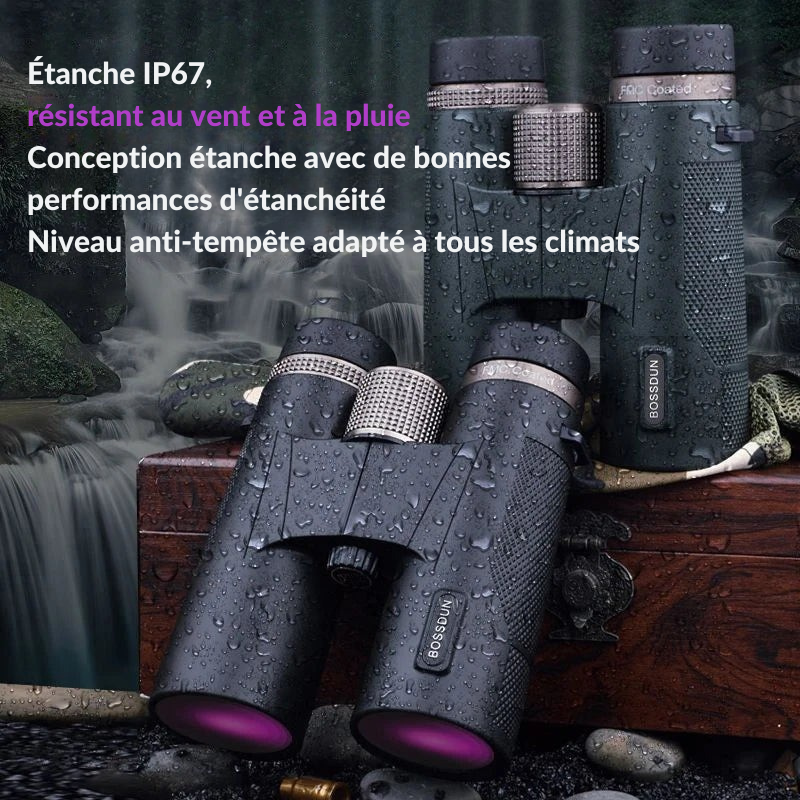 Jumelles 12x42 Lentilles ED & BAK4 – Image HD Longue Distance - vue 2