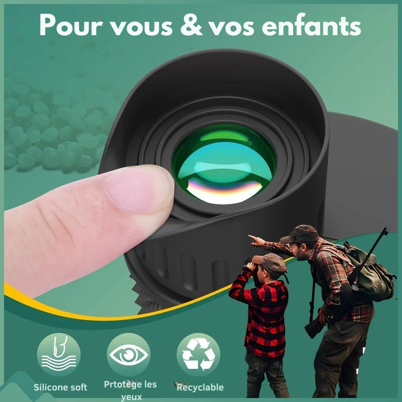 Jumelles 10x25 HD Étanches IPX7 – Compactes pour la Randonnée - vue 5