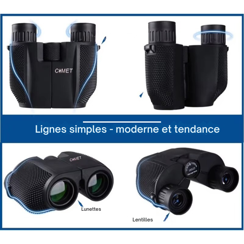 Jumelles 10x25 HD Étanches IPX7 – Compactes pour la Randonnée - vue 7