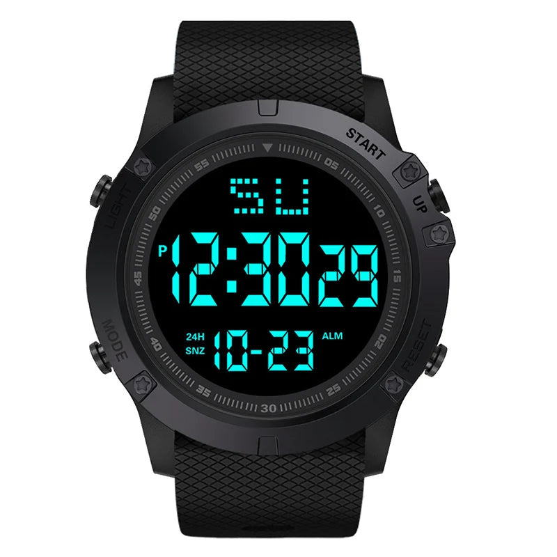 Montre Randonnée Digitale 55mm – Étanche 50M & Bracelet Silicone - vue 1