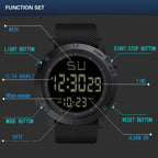 Montre Randonnée Digitale 55mm – Étanche 50M & Bracelet Silicone - vue 4
