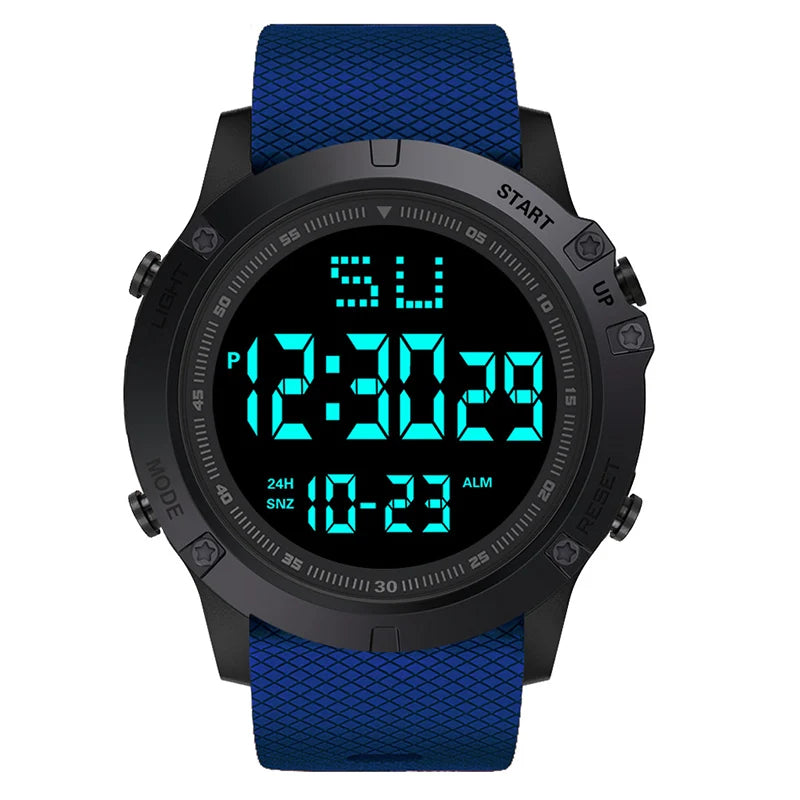 Montre Randonnée Digitale 55mm – Étanche 50M & Bracelet Silicone - vue 7