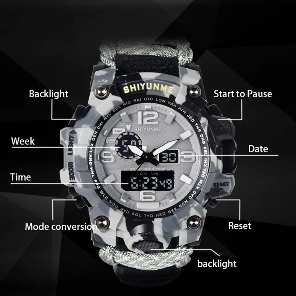 Montre Randonnée Analogique-Digitale – Étanche 3ATM & Température - vue 4