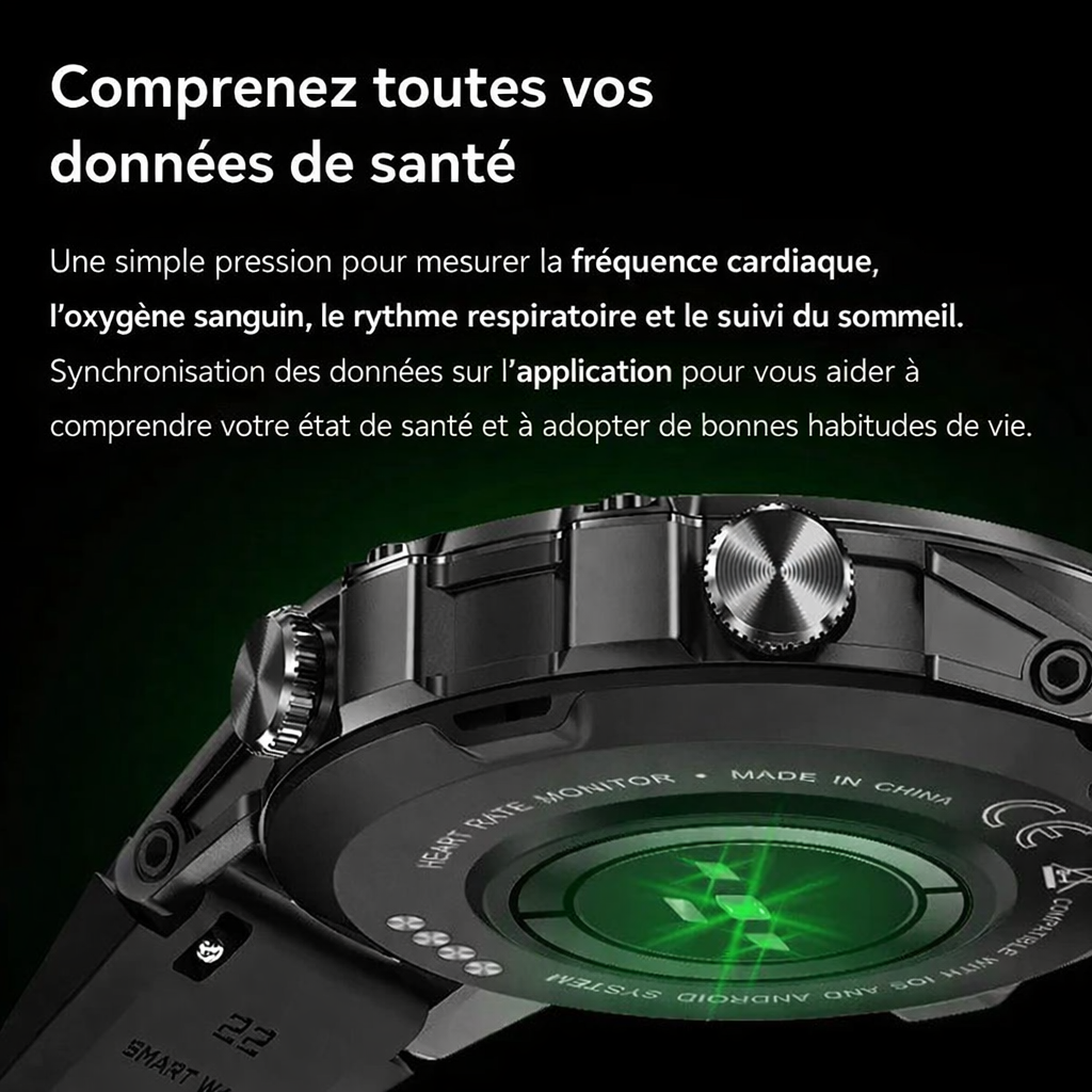 Montre Randonnée Connectée 1.39" – Appels Bluetooth & Suivi Santé - vue 7