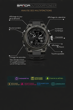 Montre de Randonnée Homme – Dual Display, Étanche 50M & Alarme - vue 11