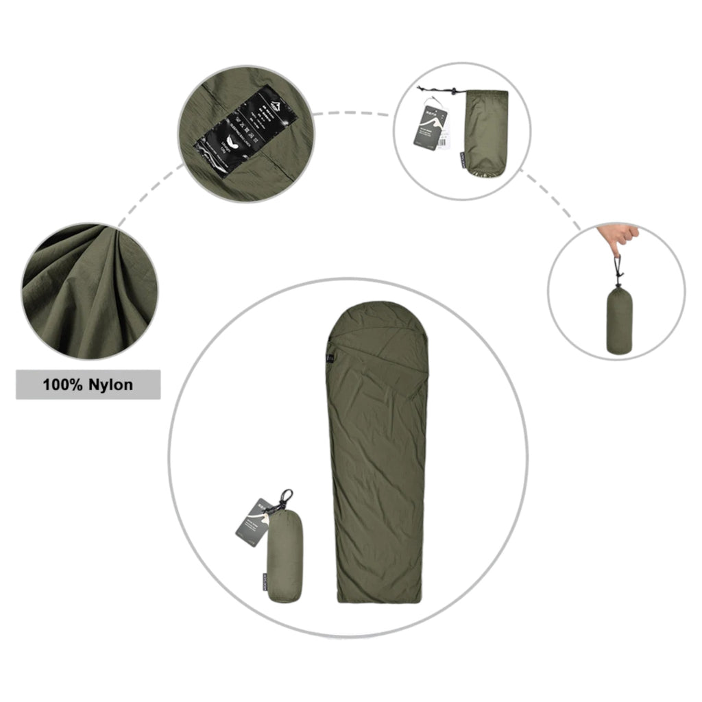 Sac de Couchage Ultraléger 128 g – Doublure Randonnée & Voyage - vue 5