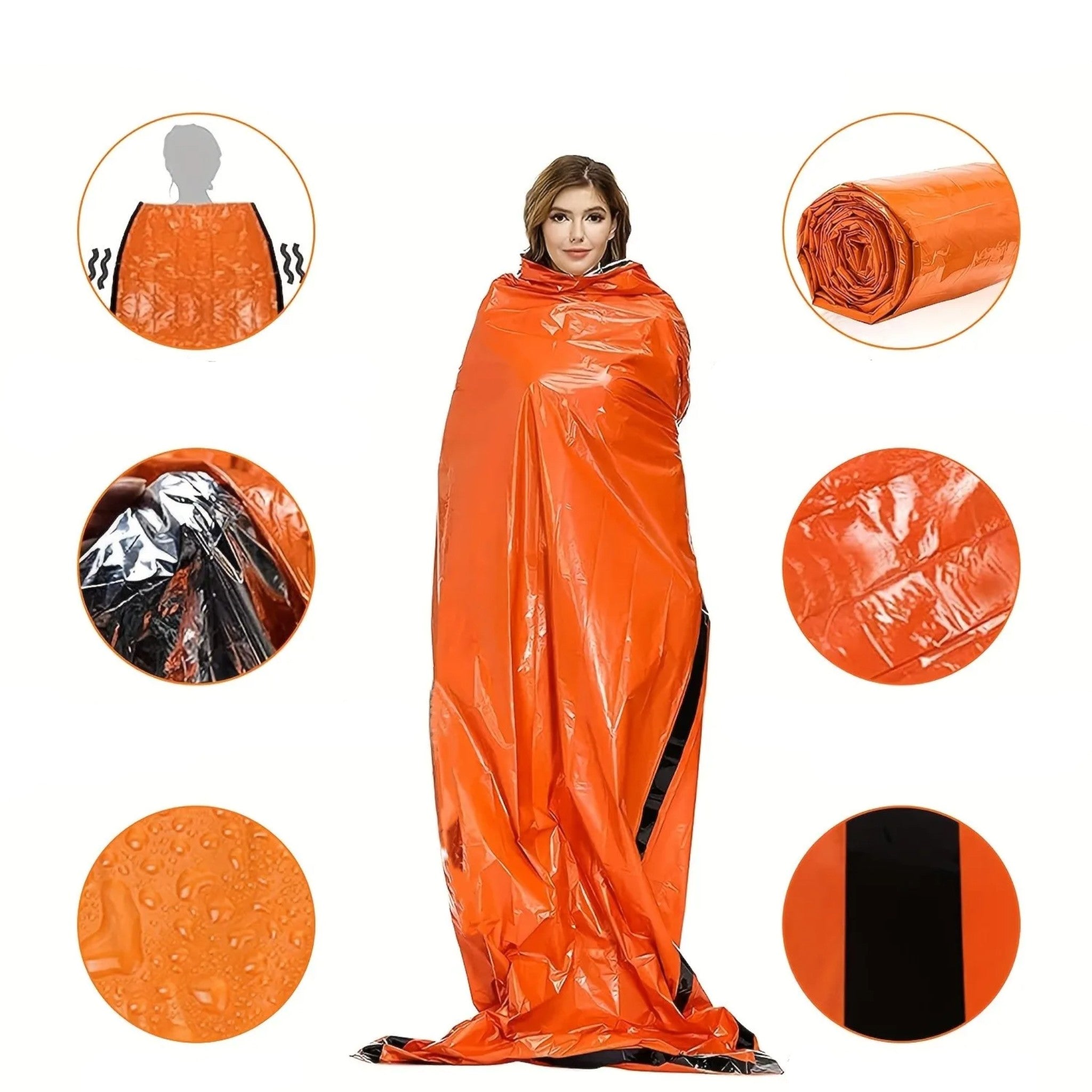 Sac de Couchage de Survie Mylar – Isotherme, Étanche & Compact - vue 3