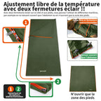 Sac de Couchage Polaire 0°C à -10°C – Doublure Chaude 3 Saisons - vue 8