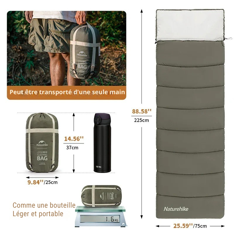 Sac de Couchage 2 Places 5–15°C – Camping & Bivouac - vue 4
