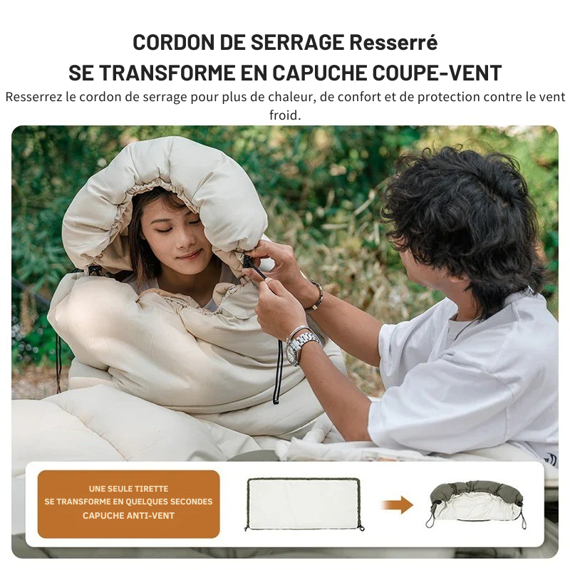 Sac de Couchage 2 Places 5–15°C – Camping & Bivouac - vue 7