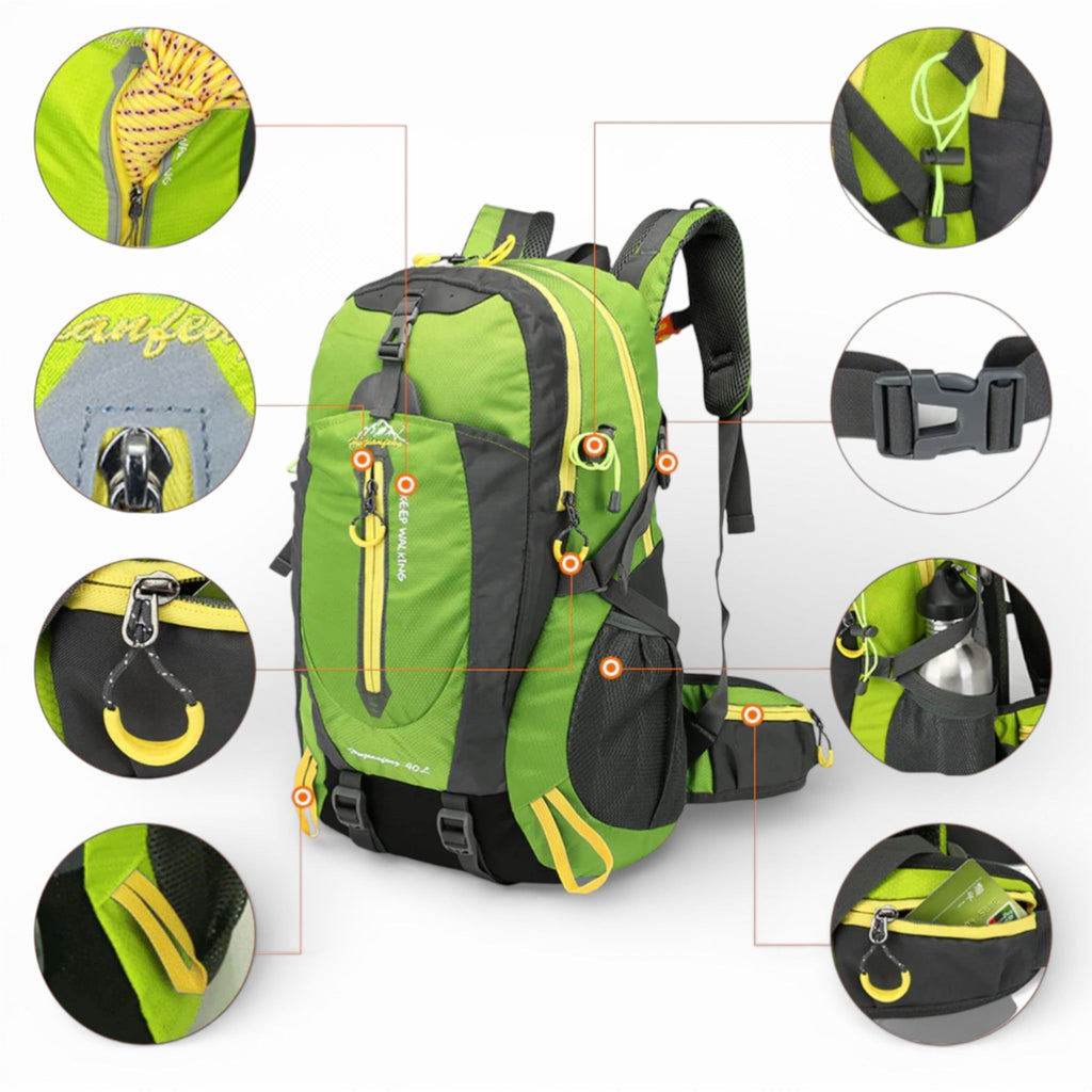 Sac à Dos Randonnée 40L Déperlant – Escalade & Voyage - vue 8