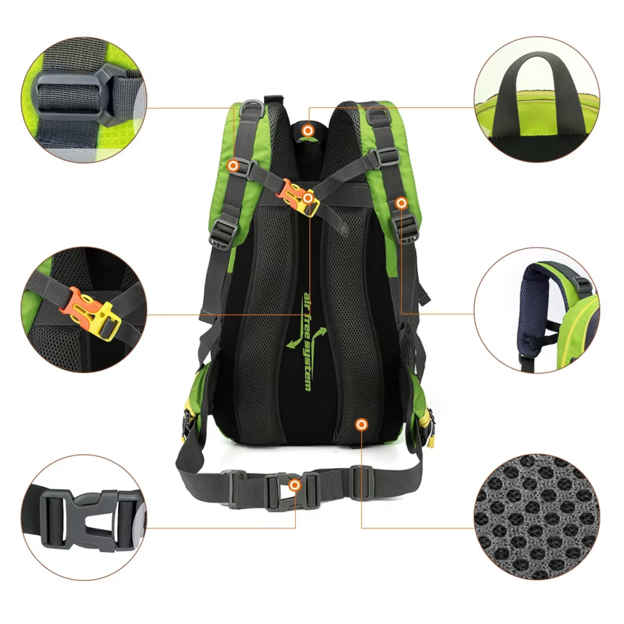 Sac à Dos Randonnée 40L Déperlant – Escalade & Voyage - vue 9