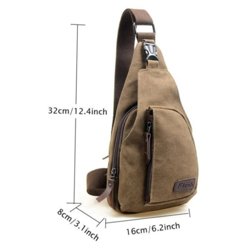 Sac Bandoulière en Toile – Compact, Rétro & Randonnée - vue 4