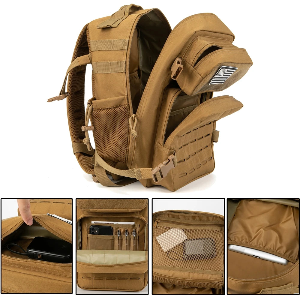 Sac à Dos Tactique 25L Randonnée – Compact & Résistant - vue 5