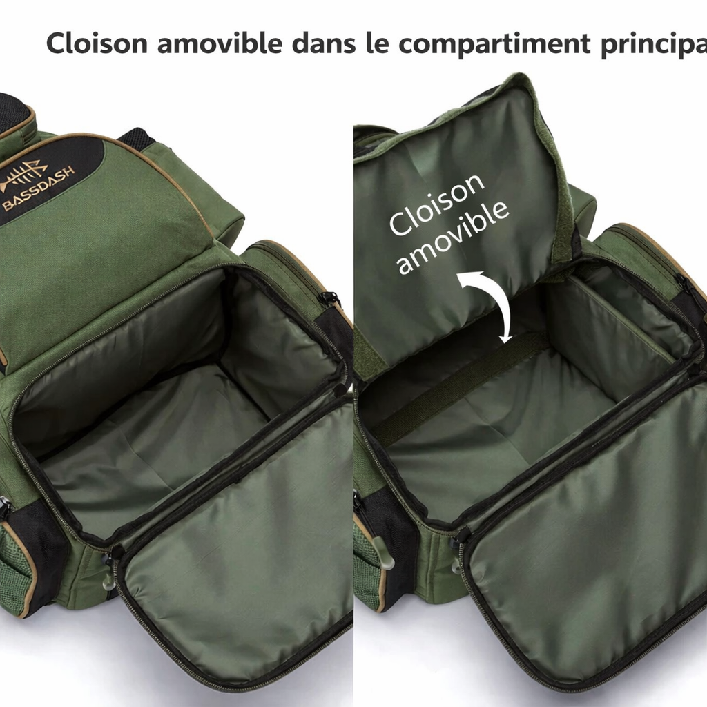 Sac à Dos Tactique Pêche & Randonnée – Polyester 600D - vue 4
