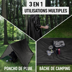 Veste Randonnée Homme Poncho Camouflage – Pluie, Bivouac & Abri - vue 5