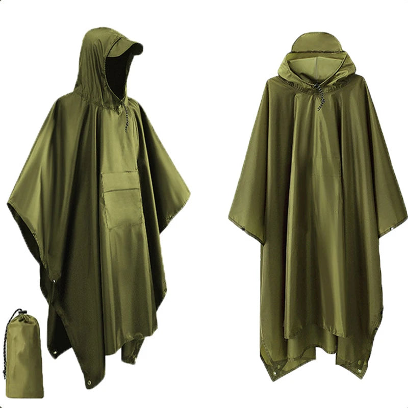 Veste Randonnée Homme Poncho Camouflage – Pluie, Bivouac & Abri - vue 6